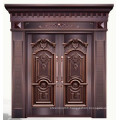 Good quality luxury 100% real copper villas exterior entrance door designs